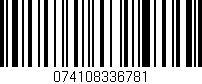 Código de barras (EAN, GTIN, SKU, ISBN): '074108336781'