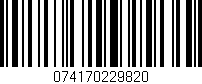 Código de barras (EAN, GTIN, SKU, ISBN): '074170229820'