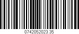 Código de barras (EAN, GTIN, SKU, ISBN): '0742052023.35'