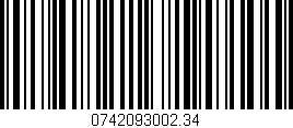 Código de barras (EAN, GTIN, SKU, ISBN): '0742093002.34'