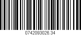 Código de barras (EAN, GTIN, SKU, ISBN): '0742093026.34'