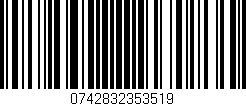 Código de barras (EAN, GTIN, SKU, ISBN): '0742832353519'