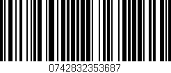 Código de barras (EAN, GTIN, SKU, ISBN): '0742832353687'