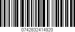 Código de barras (EAN, GTIN, SKU, ISBN): '0742832414920'