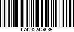 Código de barras (EAN, GTIN, SKU, ISBN): '0742832444965'
