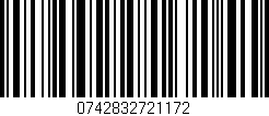 Código de barras (EAN, GTIN, SKU, ISBN): '0742832721172'