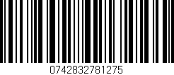 Código de barras (EAN, GTIN, SKU, ISBN): '0742832781275'