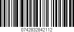 Código de barras (EAN, GTIN, SKU, ISBN): '0742832842112'
