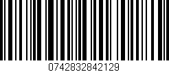 Código de barras (EAN, GTIN, SKU, ISBN): '0742832842129'