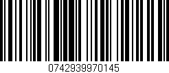 Código de barras (EAN, GTIN, SKU, ISBN): '0742939970145'