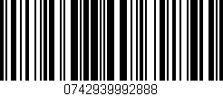 Código de barras (EAN, GTIN, SKU, ISBN): '0742939992888'