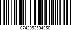 Código de barras (EAN, GTIN, SKU, ISBN): '0742953534958'