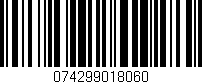 Código de barras (EAN, GTIN, SKU, ISBN): '074299018060'