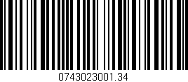 Código de barras (EAN, GTIN, SKU, ISBN): '0743023001.34'