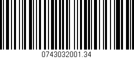 Código de barras (EAN, GTIN, SKU, ISBN): '0743032001.34'