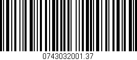 Código de barras (EAN, GTIN, SKU, ISBN): '0743032001.37'