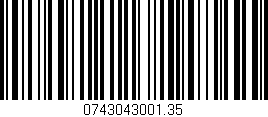 Código de barras (EAN, GTIN, SKU, ISBN): '0743043001.35'