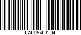 Código de barras (EAN, GTIN, SKU, ISBN): '0743054001.34'