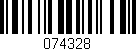 Código de barras (EAN, GTIN, SKU, ISBN): '074328'
