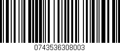 Código de barras (EAN, GTIN, SKU, ISBN): '0743536308003'