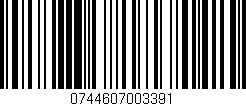 Código de barras (EAN, GTIN, SKU, ISBN): '0744607003391'