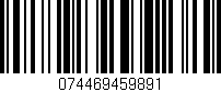 Código de barras (EAN, GTIN, SKU, ISBN): '074469459891'