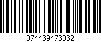 Código de barras (EAN, GTIN, SKU, ISBN): '074469476362'