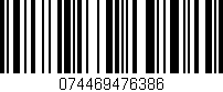 Código de barras (EAN, GTIN, SKU, ISBN): '074469476386'