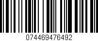 Código de barras (EAN, GTIN, SKU, ISBN): '074469476492'