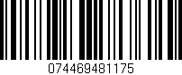 Código de barras (EAN, GTIN, SKU, ISBN): '074469481175'