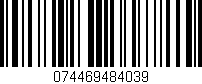 Código de barras (EAN, GTIN, SKU, ISBN): '074469484039'