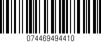 Código de barras (EAN, GTIN, SKU, ISBN): '074469494410'