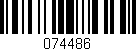 Código de barras (EAN, GTIN, SKU, ISBN): '074486'