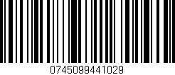 Código de barras (EAN, GTIN, SKU, ISBN): '0745099441029'