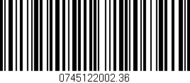 Código de barras (EAN, GTIN, SKU, ISBN): '0745122002.36'