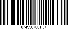 Código de barras (EAN, GTIN, SKU, ISBN): '0745307001.34'