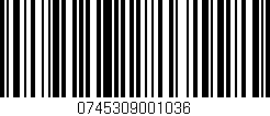Código de barras (EAN, GTIN, SKU, ISBN): '0745309001036'
