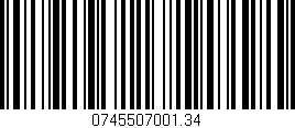 Código de barras (EAN, GTIN, SKU, ISBN): '0745507001.34'