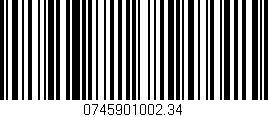 Código de barras (EAN, GTIN, SKU, ISBN): '0745901002.34'