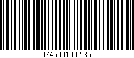 Código de barras (EAN, GTIN, SKU, ISBN): '0745901002.35'
