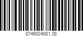 Código de barras (EAN, GTIN, SKU, ISBN): '0746024001.28'