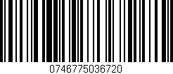 Código de barras (EAN, GTIN, SKU, ISBN): '0746775036720'