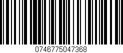 Código de barras (EAN, GTIN, SKU, ISBN): '0746775047368'