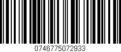 Código de barras (EAN, GTIN, SKU, ISBN): '0746775072933'