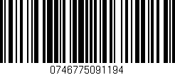 Código de barras (EAN, GTIN, SKU, ISBN): '0746775091194'