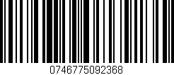 Código de barras (EAN, GTIN, SKU, ISBN): '0746775092368'