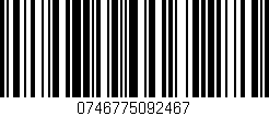 Código de barras (EAN, GTIN, SKU, ISBN): '0746775092467'