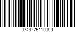 Código de barras (EAN, GTIN, SKU, ISBN): '0746775110093'