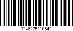 Código de barras (EAN, GTIN, SKU, ISBN): '0746775118549'