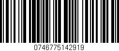 Código de barras (EAN, GTIN, SKU, ISBN): '0746775142919'